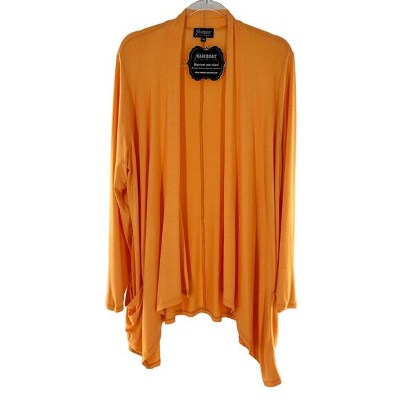 Gameday Couture Sz XXL Orange Long Sleeve Lightweight Carry on Colored Cardigan - Picture 1 of 11